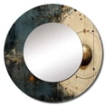 thumbnail image 2 of Designart "Beige & Black Astrological Minimalism" Astrology Round Mirror Wall Decor Astronomy - Large Blue Round Office Mirror - Round Mirror - 29" x 29", 2 of 6