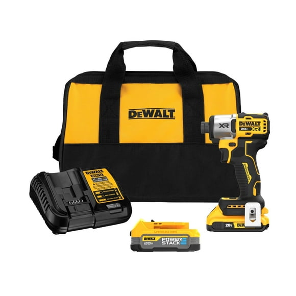 Destornillador de impacto DEWALT 20V MAX inalámbrico de 3 velocidades con batería