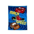 Disney Cars Blue, Red Polyester Toddler Plush Blanket, Toddler Bed