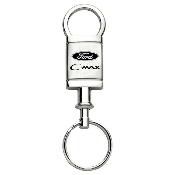 Ford C-Max Satin Chrome Valet Key Chain (Silver)