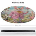 thumbnail image 2 of Easter Bunnies Rabbits Round Small Area Rug, Print Non Slip Washable Floor Mat, Soft Throw Rug for Living Room, Powder Room Entryway, Bathroom, Bedside, 2 of 7