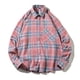 thumbnail image 3 of Blusa y camisa de manga larga con cuello vuelto para hombre, blusa informal de moda con estampado a cuadros y bolsillos, camisa de manga larga, blusa a cuadros para hombre, 3 of 3