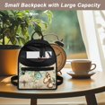 thumbnail image 5 of Eheartsgir Butterflies Design Mini Backpack with Lightweight Zipper Closure Small Backpack for Daily Use, Polyester Ladies Shoulder Backpack for Walk, 5 of 8