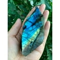 thumbnail image 2 of Natural Labradorite Slab, 2" - 4" High Flash Raw Labradorite, 2 of 12