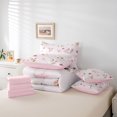 thumbnail image 6 of Homewish Kawaii Cat Kitten 7-Piece Bedding Comforter Set,Lovely Pet Animal King Bedding Sets,Pink Rose Butterfly Bed Sheets For Girls Kids,Ultra Soft Home Decor Reversible, 6 of 8
