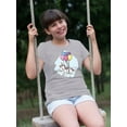 thumbnail image 2 of Unicorn With Balloons T-Shirt Juniors -Image by Shutterstock,  x-Small, 2 of 4