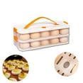 thumbnail image 1 of CAIROYAR Contenedores para huevos rellenos con tapa, bandeja de almacenamiento transparente para huevos rellenos, bandeja para huevos rellenos con asa, bandeja para huevos rellenos, soporte portátil a, 1 of 7