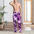 thumbnail image 2 of Sikiie Blue Lightning Mens Pajama Pants Sleep & Lounge Pants, PJ Bottoms With elastic waistb and Pockets Small, 2 of 6