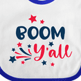 thumbnail image 4 of Inktastic 4th of July Boom Y'all with Red White and Blue Stars Boys or Girls Baby Bib, 4 of 4