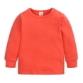 thumbnail image 2 of Newborn Girls Boys Spring and Autumn Style Round Neck Long Sleeve Trousers Belly Protection High Waist Sports Casual Suit 3-24M, 2 of 4