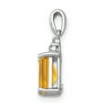 thumbnail image 2 of Sterling Silver Rhodium Citrine & Diamond Pendant QDX788, 2 of 4