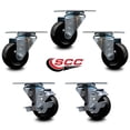 thumbnail image 2 of Avantco 178A3PCKIT5 3 Inch Replacement Caster Set with Brakes – Service Caster, 2 of 2
