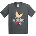 thumbnail image 3 of Inktastic My Chickens Love Me Youth T-Shirt, 3 of 5