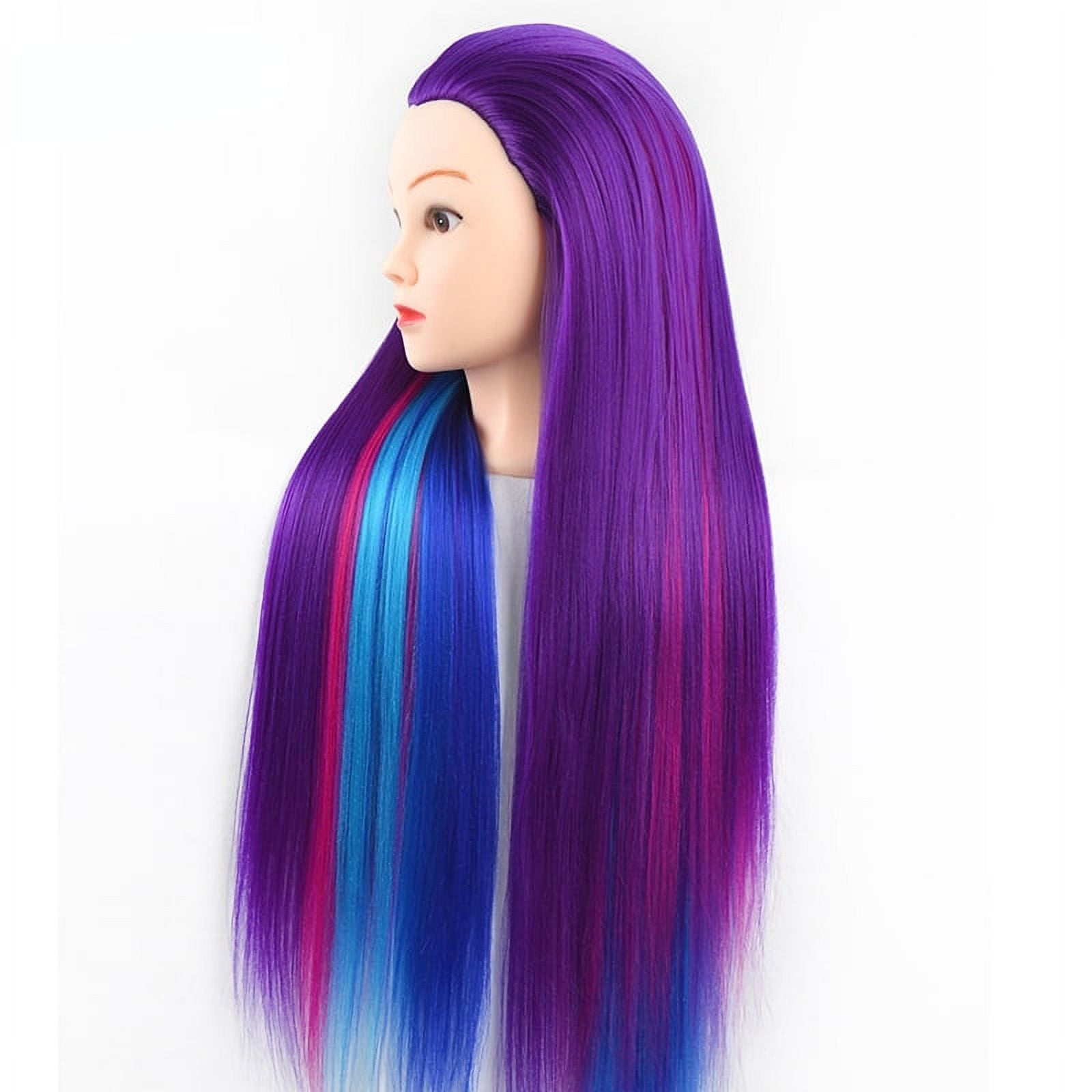  LHNHAIR 35 Inch Colorful Hair Mannequin Head Manikin