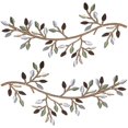 thumbnail image 2 of Metal Tree Leaf Wall Decor, 2 Pcs Vine Olive Branch Leaf Wall Art,A, 2 of 5