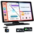 thumbnail image 1 of TECXERLLON 9.0" Wireless CarPlay Screen for Car, Android Auto Screen for Car with Backup Camera, Portable Touchscreen car Stereo, 1 of 9