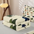 thumbnail image 6 of Manfei Lovely Rv Zipper Twin Comforter Sets with Fitted Sheet and 2 Pillowcases,Cute Camping Print Zipper Bedding Set,Cream,Light Gray Reversible,4pcs, 6 of 8