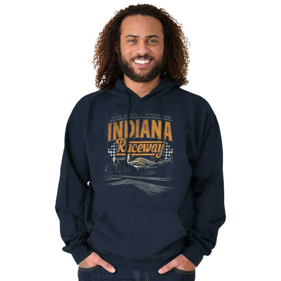Indiana Raceway Midwest Car Race Unisex Plus Fleece Graphic Hoodie Brisco Brands 2X