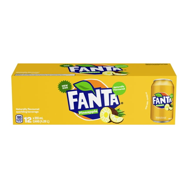 Fanta Pineapple Fridgepack Cans, 355 mL, 12 Pack