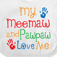 thumbnail image 4 of Inktastic My Meemaw and Pawpaw Love Me Boys or Girls Baby Bib, 4 of 4