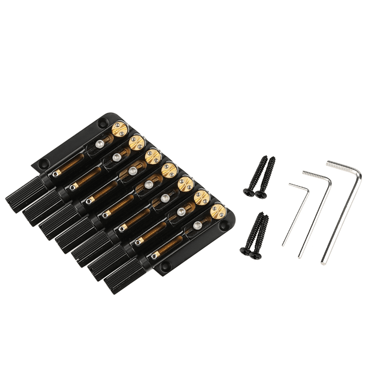 Headless Guitar Bridge Oblique 7 Strings Metal Saddle Electric Parts