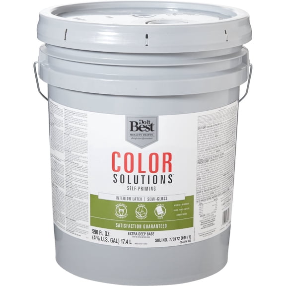 Sherwin-Williams Co. Do it Best Color Solutions Latex Self-Priming Semi-Gloss Interior Wall Paint - Pack of 4