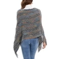 thumbnail image 4 of LELINTA Women Knitted Poncho Cape Tassel Oversized Cardigan Sweater Long Shawl Scarf Pullover Jumper, One Size, 4 of 7