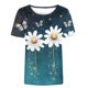 thumbnail image 4 of Blusas para las Mujeres Casual Impreso Cuello Redondo Manga Corta Camiseta Top, Tops Cortos para las Mujeres Primavera Verano, 4 of 8