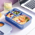 thumbnail image 1 of Lonchera para adultos de 1450 ml | Fiambrera bento hermética de 3 compartimentos con cuchara y tenedor | Recipiente de plástico sellado apto para microondas para adultos y estudiantes | Portátil, 1 of 6
