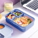 thumbnail image 1 of Lonchera para adultos de 1450 ml | Fiambrera bento hermética de 3 compartimentos con cuchara y tenedor | Recipiente de plástico sellado apto para microondas para adultos y estudiantes | Portátil, 1 of 6