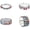 Colorful, variant on 4 PCS White Gold Color Rhinestone Stretch RingBand Eternity Rings for Women Sparkly Thumb Pinky Ring for Women Wedding Band Infinity Stackable Engagement Ring