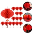 thumbnail image 4 of CIMAXIC 25 Pcs Lanternes de Fête du Printemps Pliables Lanternes en Papier Rouges Lanternes du Nouvel An,9.84"X9.84"X7.87 Pouces, 4 of 5