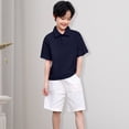thumbnail image 5 of KAUOD Boys Girls Oversized Polo Shirt Short Sleeve School 𝗨niform Pullover Tops Summer Basic Plain Trendy Shirts, 5 of 8