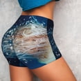 thumbnail image 4 of Balery White Jellyfish Dansing in the Ocean Pantalones cortos de entrenamiento estampados para mujer, sin costuras, ajustados, para gimnasio, yoga, correr, deportes, ejercicio activo, fitness.-X-Large, 4 of 8