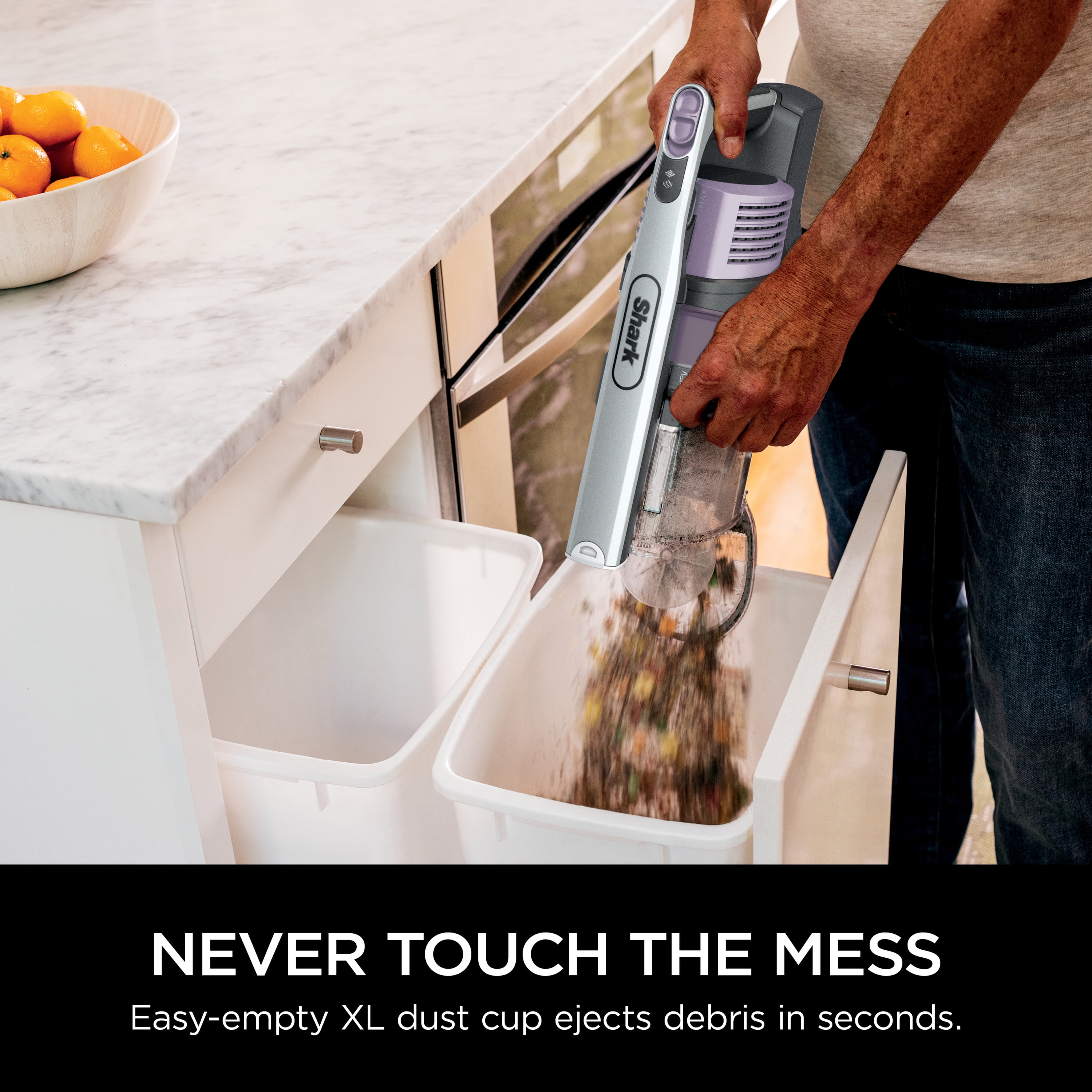 Shark Vertex Cordless Stick Vacuum, Carpet and Hardfloors, DuoClean PowerFins Technology, MultiFLEX Wand, XL Dust Cup, 60-Min Run Time, IZ440H Gray