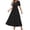Black, variant on HXWCHs Slip Dress Women's Flowy V Neck Waist Tie Summer Casual Dress Comfortable Beach Swing Maxi for Spring Season Green M