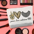 thumbnail image 4 of LEVLO Notorious RBG Cosmetic Bag Lawyer Appreciation Gift Peace Love Notorious RBG Makeup Zipper Pouch Bag For Women Girls Law school Graduation Gifts, 4 of 5