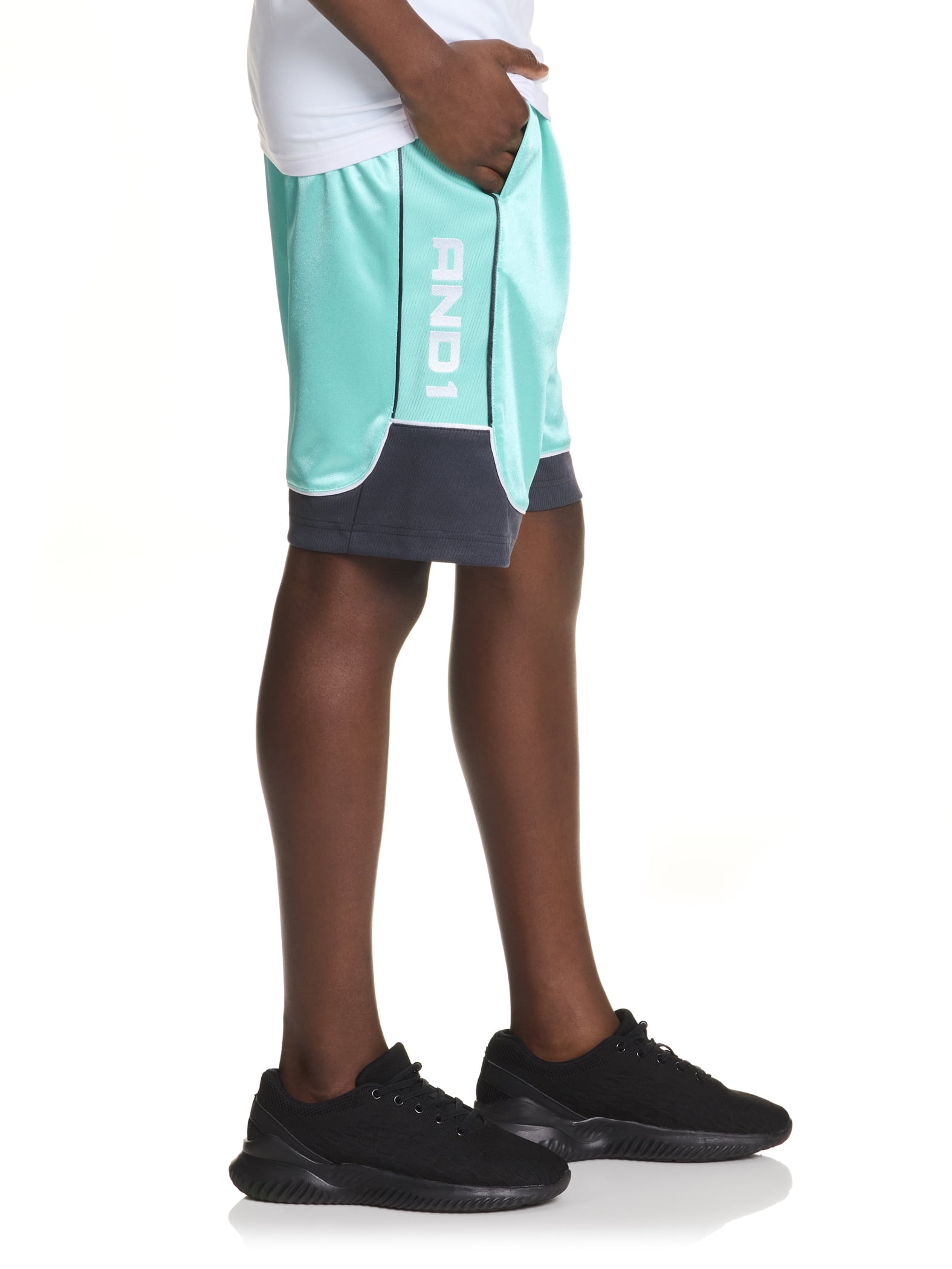 AND1 Boy's All Court Basketball Athletic Shorts, Sizes 4-18