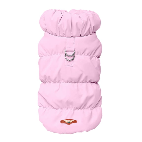 Pet Puffer Vest, Dog Cat Fleece Vest, Winter Warm Windproof Pet Jacket with Harness Hole and Buckle, Cold Weather Dog Coat for Small Medium Dogs Cats
