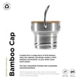 thumbnail image 2 of Tapa de botella Klean Kanteen, tapa de bambú, acero inoxidable cepillado, 2 of 7