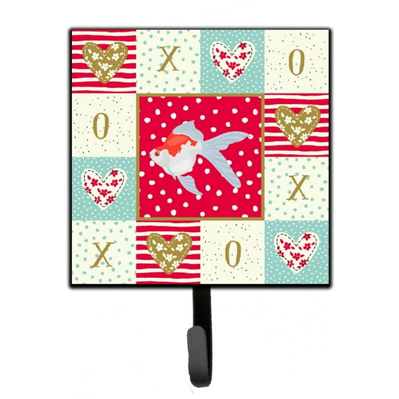 Carolines Treasures CK5479SH4 Tamasaba Goldfish Love Leash or Key Holder Red Single Hook multicolor