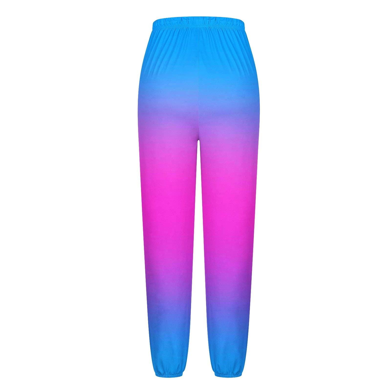 cocolona Womens Summer Casual Gradient Print Joggers Elastic Waist Drawstring Straight Lounge Trousers with Pocket