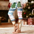 thumbnail image 5 of Fiaer Christmas Womens Leggings Trendy High Waisted Xmas Yoga Pants Plus Size Color Blocking Slim Fit Trousers White XXL, 5 of 5