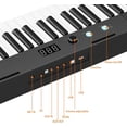 thumbnail image 3 of Yeshouse Portable 61-Key Electric Piano Keyboard with Semi-Weighted Keys, Built-in Speakers, Stand, Pedal & Seat, 3 of 8