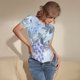 thumbnail image 3 of Fotbe Bird Butterfly Stripe Body de Mujer con Cuello Redondo y Mangas Cortas, Sin Mangas Ajustado, Suave, Cómodo y Básico-Small, 3 of 7
