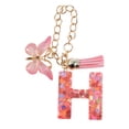 thumbnail image 1 of Ofertas Únicas 1 Pc Colgante de Letra H con Lentejuelas en Forma de Corazón y Borlas de Mariposa para Taza de Agua, Colgante de Metal Rosa y Resina, 1 of 5