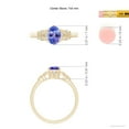 thumbnail image 4 of ANGARA Natural Vintage Style Oval Tanzanite Ring with Diamonds in 14K Yellow Gold for Women (Size-7x5mm) | December Birthstone, Birthday, Anniversary, Jewelry Gift for Women | Natural Tanzanite Ring, 4 of 9