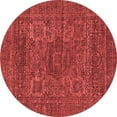 thumbnail image 1 of Ahgly Company Indoor Round Abstract Red Modern Area Rugs, 6' Round, 1 of 4