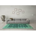 thumbnail image 3 of Ahgly Company Indoor Rectangle Persian Turquoise Blue Traditional Area Rugs, 8' x 10', 3 of 4
