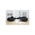 thumbnail image 2 of Bonded Leather 2 Piece Sofa Set With Foldable Headrests In Black, 2 of 2